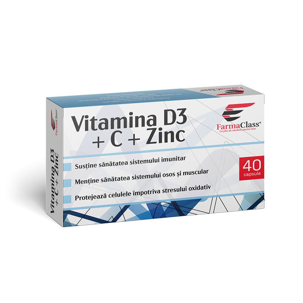 Vitamina D3+C+ZN 40 cps blister