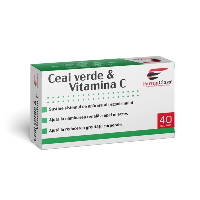 Ceai verde & Vitamina C 40 cps